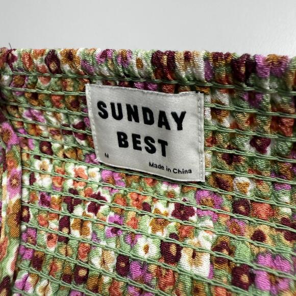 SUNDAY BEST Aritzia Delilah Cropped Floral Camisole Tank Sz Medium - Picture 3 of 6